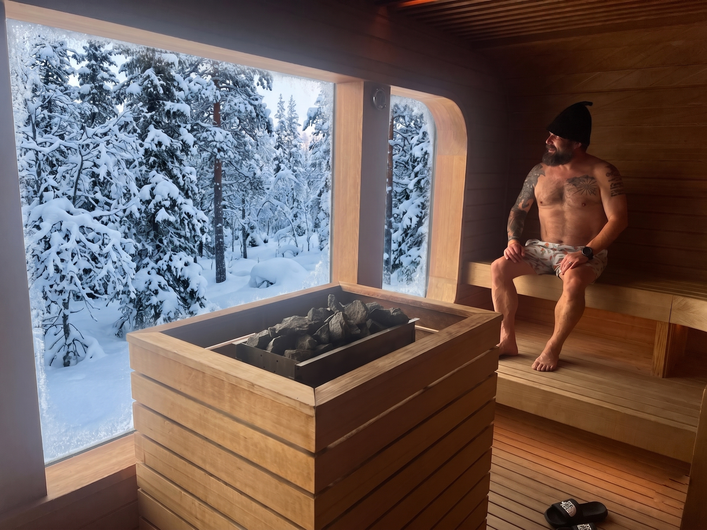 Wood-fired sauna and ice plunge with Ted